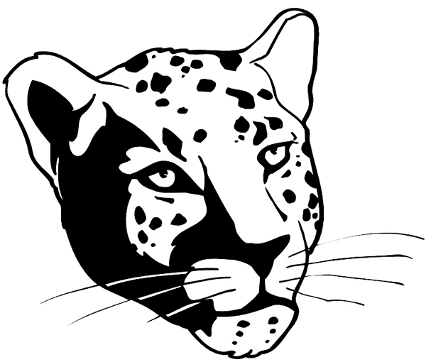 Leopard's head vinyl decal. Customize on line.       Animals Insects Fish 004-1138  